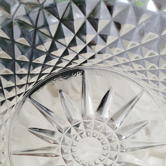 Arcoroc France Clear Vintage Starburst Glass Bowl - Picture 5 of 6